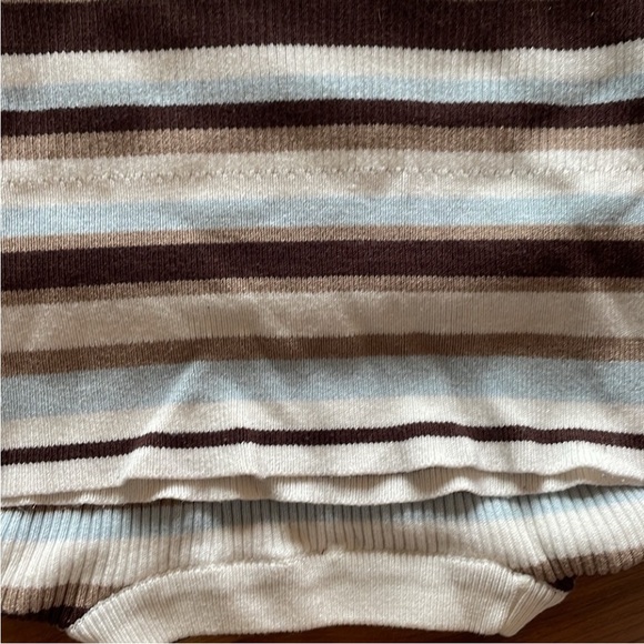 Garage woman’s Crewneck Sweater - Cream, Light Blue, Brown Stripes - Picture 6 of 8